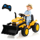 OLAKIDS Kids Ride on Car, 12V Electric Excavator Vehicle Construction Truck with Remote Control, Adjustable Bucket, Toddlers Bat