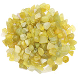 500 pcs Natural Chip Stone Beads, Lemon Stone 5-8 mm Irregular Gemstones Healing Crystal Loose Rocks Bead Hole Drilled for Jewel