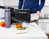 (5-pack, 30oz) Glass Food Storage Containers with Lids - Leak Proof Meal Prep Lunch/Freezer Containers - Microwave Oven Dishwash