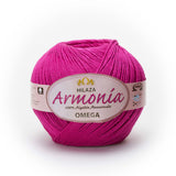 ARMONIA [100grs] by Omega Fine 100% Mercerized Cotton Thread | Great for Crochet and Knitting Color: 25 Magenta 49