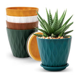 Sulfar Plastic Round Flower Pots For Home Planters, Terrace, Garden Etc Suitable For Home Indoor & Outdoor Gardening Plants (Mul