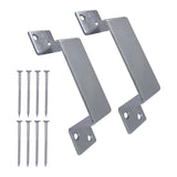 2 Pack Heavy Duty 2x4 Door Barricade Brackets |1 Pair Closed Bar Holder with Screws| 2.5Wide Closed Barricade Bracket for 2 