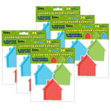 Eureka A Teachable Town Assorted Houses Paper Cut-Outs, 36 Per Pack, 6 Packs