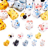 Boutigem 20Pcs Handmade Cat Porcelain Beads Ceramic Cat Beads Cute Assorted Kitten Craft Bead Lovely Pet Animal Spacer Bead for 