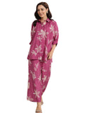 Libas Womens Printed Silk Blend Co-Ord Set For Women