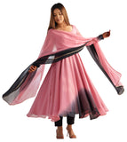 Gosriki Women'S Georgette Anarkali Solid Kurta With Pant & Dupatta (Sade Baby Pink-Gs_S_Baby Pink_Small),Baby Pink,,B0FC6QPQ1D