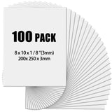 Frienda 100 Pack Foam Boards 1/8 Inch Thickness Foam Poster Boards Core Backing Board for Projects Presentation Board for School