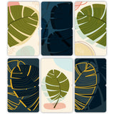 woopme Set of 6 Abstract Nature Leaf Design Magnetic Bookmark for Book Lovers Readers Students Gift Magnetic Page Clips Folding