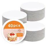 PFAMKEER 40 Pcs Cake Boards,White Cake Boards 7 Inch Round,Food Grade Cardboard Cake Rounds,Disposable Cake Plates,7 Inch Cake B