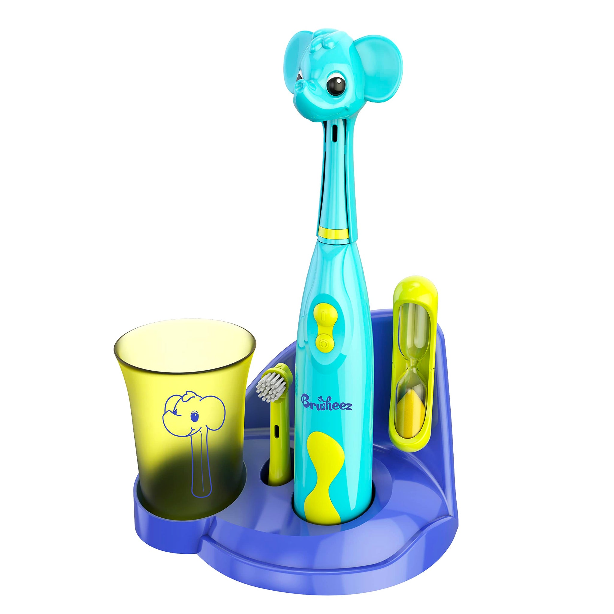 Brusheez Kids Electric Toothbrush Set - Safe & Effective For Ages 3+ Parent Tested Approved With Gentle Bristles, 2 Brush Heads,