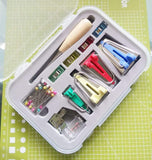 YICBOR Bias Tape Maker 6mm 12mm 18mm 25mm Fabric Bias Binding Maker with Binder Foot Bradawl Quilting Clips Sewing Pins Kit (bia