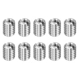 HARFINGTON 10pcs Thread Repair Inserts M6 x 1 Male to M3 x 0.5 Female Thread 8mm Long Stainless Steel Reducing Nuts Metric Self 