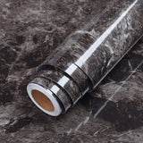 LACHEERY Black Sandstone Marble Contact Paper for Countertops Waterproof Countertop Contact Paper Peel and Stick Marble Wallpape