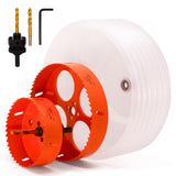 4 1/4 Inch & 6 1/4 Inch Hole Saw Kit with Dust Bowl - Effortless & Dustless Drilling for Recessed Lighting, Smooth Cutting for D