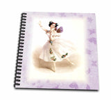 3dRose db_54201_1 Victorian Butterfly Ballerina Drawing Book, 8 by 8Inch