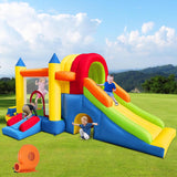 Hongcoral Inflatable Bounce House, 8 in 1 Large Bounce Castle with Blower for Kids and Toddlers, Outdoor Indoor Backyard Inflata