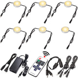 Lvyinyin Kitchen Cabinet Undereath Light Kit, Backsplash Back Lighting, 110V Plugged in & Hardwired, RF Remote Control Dimmable,