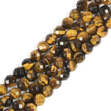 6mm Golden Tiger Eye Faceted Gemstone Round Loose Beads Strand 15.5-16 DIY Jewelry Making