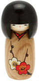 Usaburo Japanese Kokeshi Doll, Sachiko's Brown Kimono