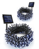 Flacchi Christmas Lights Solar 2 Pack Total 144ft 400 LED 8 Modes Outdoor String Lights Waterproof Solar Fairy Lights for Garden