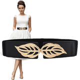 Redhorns Elastic Fabric Waist Belt For Women Dresses Leaf Design Stretchy Ladies Belt For Saree Girls Jeans Free Size (Ld79A_B