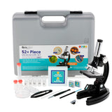 AmScope M30 Series 52-Piece STEM Microscope Kit for Kids - Monocular, Portable Compound Microscope for Kids - Includes Petri Dis