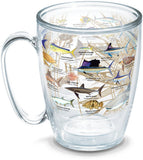 Tervis Made in USA Double Walled Guy Harvey Insulated Tumbler Cup Keeps Drinks Cold & Hot, 16oz Mug - No Lid, Charts