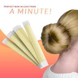 Women's Hair Bun Maker Tool - French Twist Hair Fold Wrap Snap Hair Accessories by Andlane (3 Blonde)
