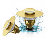 Fransiton 2 Pack Bathroom Sink Drain Stopper, 1.1-1.77 Inch Basin Pop Up Sink Drain Stopper, Anti Clogging Drain Plug with Detac