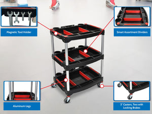 Luxor - Mechanic'S Three-Shelf Cart (Mc-3)