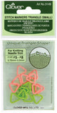 Clover Stitch Markers, Triangle, 16Pieces Small, Pink/Green