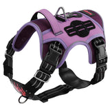 Petnanny No-Pull Tactical Dog Harness - Service Vest for L Breeds w/Reflective Strips, Padded Handle & AirTag Pocket | Escape-Pr