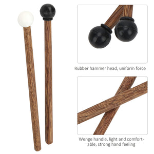 4PCS Steel Tongue Drum Mallets, 6.5in Rubber Percussion Mallets, Drum & Percussion Accessories for Child Drummers and Practition