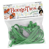 BongoTies ALL GREEN Bongo Ties A501G 10 Pack ~ Professional cable ties made of natural rubber and bamboo ~ HANDY TIES FOR CA