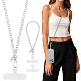 MoKo Phone Chain Crossbody, Metal Cellphone Lanyard, Universal Phone Lanyard Strap for iPhone, Samsung, Most Smartphones, iPhone