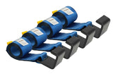 Mytee Products (4 Pack) 4 x 5 Roll Off Container Blue Winch Strap w/Large Flat Hook for Roll Off Truck, 5,400 lbs Working Load