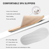 Anmerl Spa Slippers for Men and Women - Premium Bulk Hotel Slippers - Breathable Soft Cotton House Guest Slippers - Non Slip, Wa