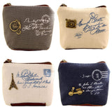 Palay 4 Pcs Small Purse Wallets Cute Decor Coin Pouch Mini Wallet Card Bag For Canvas,Purse Change Cash Bag Zipper For Women,Gir