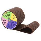 Mandala Crafts 3 Inch Elastic Silicone Gripper Tape for Clothing - 5 Yds Dotted Non Slip Elastic Band for Sewing - Brown Silicon