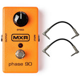 New Dunlop MXR M101 Phase 90 Phaser Effects Pedal Bundle with 6 Patch Cables