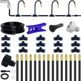 49.21Ft Drip Irrigation System, 360 Bendable Drip Irrigation Kit Automatic Irrigation System for Garden, Adjustable Garden Water