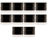 Infinity Jars Screw Top Jar 200 Ml(6.76 fl OZ)Black Ultraviolet Refillable Cosmetic Style Travel Bottle Glass Jar Empty Cosmetic