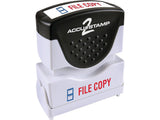 AccuStamp2 File Copy Stamp, Shutter PreInked OneColor File Copy Stamp, 1/2 x 1 5/8 Impression, Red Ink