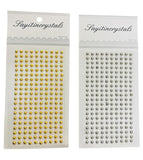 Pearl Stickers, Golden & Silver, Pack Of 2 Sheet, SelfAdhesive