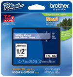 2/Pack Genuine Brother 1/2 (12Mm) White On Clear Tze P-Touch Tape For Brother Pt-1830, Pt1830 Label Maker