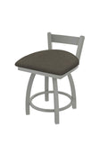 821 Catalina 18 Low Back Swivel Vanity Stool with Anodized Nickel Finish and Graph Chalice Seat
