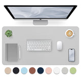 Bloss Large Desk Pad, Grey Desk Mat, Desk Pads on Top of Desks, Computer Mat Non-Slip, Desk Blotter Waterproof, Easy to Clean - 
