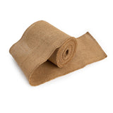 HomeFSN 4 Wide Burlap Fabric Craft Ribbon 10 Yards for Parties, Thanksgiving, Christmas, Holidays (4 inch 10 Yards 1 Pack)