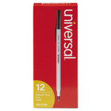 Universal 27420 Economy Ballpoint Stick Oil-Based Pen, Black Ink, Fine, Dozen