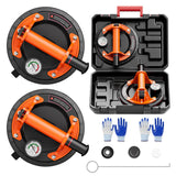 SPECILITE 8 Heavy Duty Glass Suction Cups 2 Pack with Pressure Gauge for Lifting Large Tile, Marble, Windows, 880 lbs Load Capac